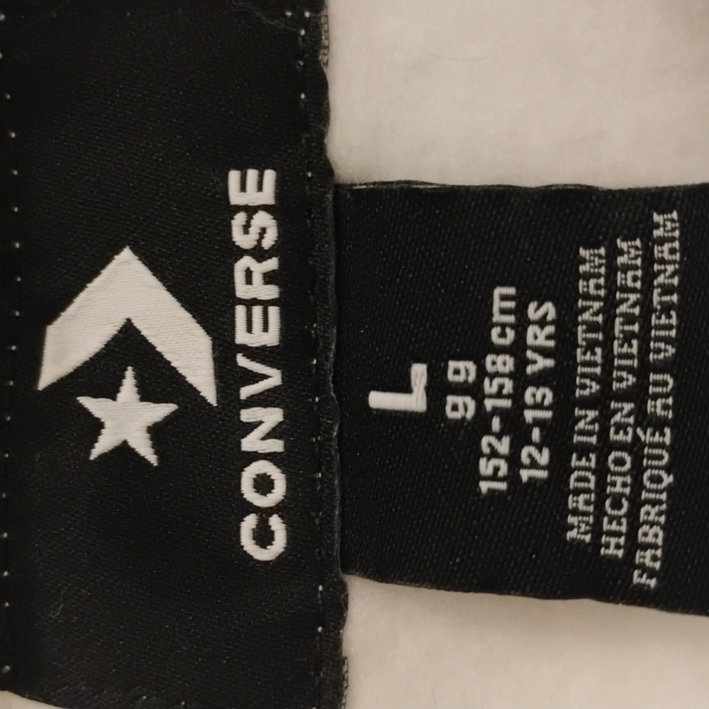 Converse White Hoodie with Large Chuck Taylor Front Logo - Picture 2 of 5